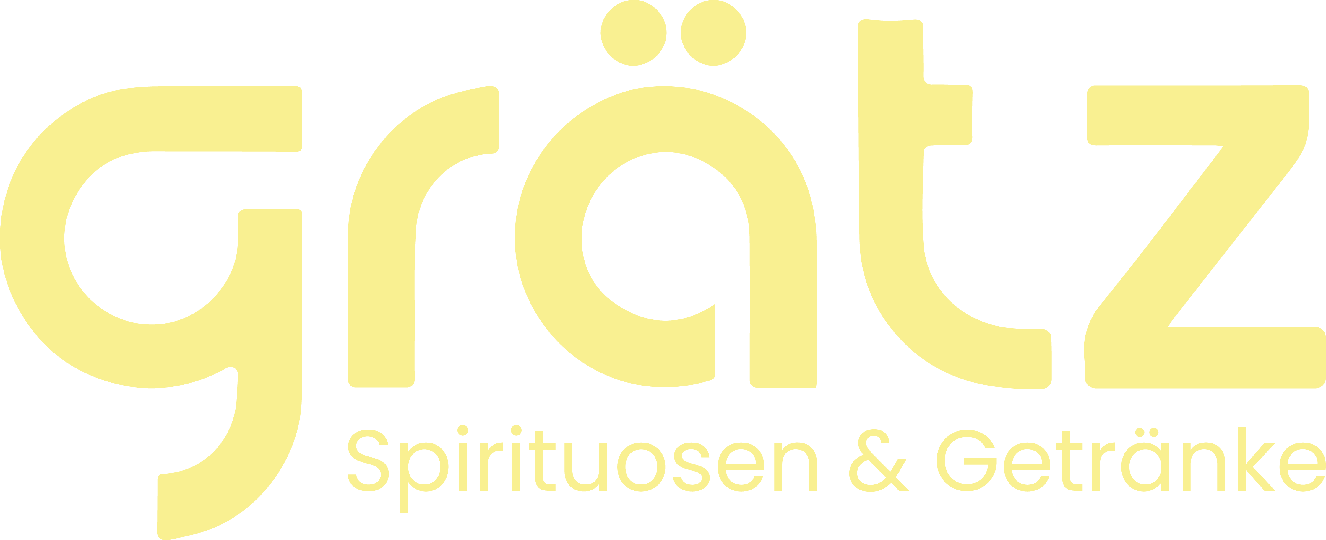 Grätz Spirituosen & Getränke - Logo gelb